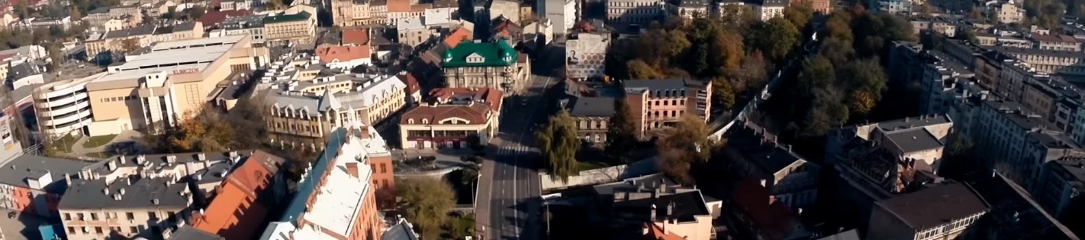 Miasto Bielsko-Biała z lotu ptaka